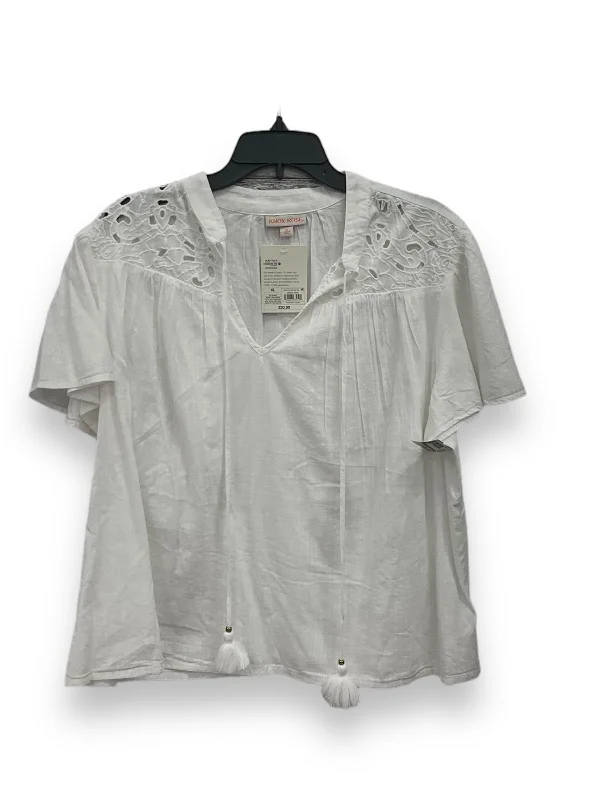 Flash Sale Top Short Sleeve By Knox Rose In White, Size: Xl