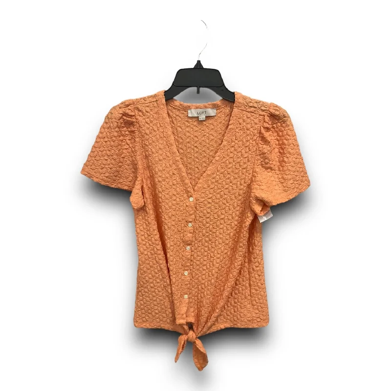 Don't Wait Top Short Sleeve By Loft In Orange, Size: Xs