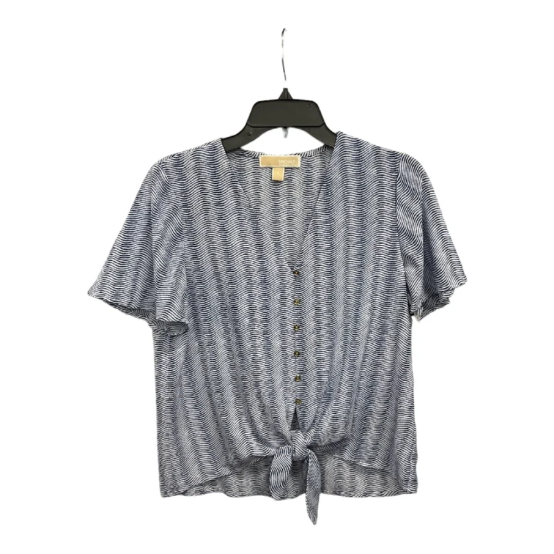 Crazy Deals Top Short Sleeve By Michael By Michael Kors In Blue, Size: S