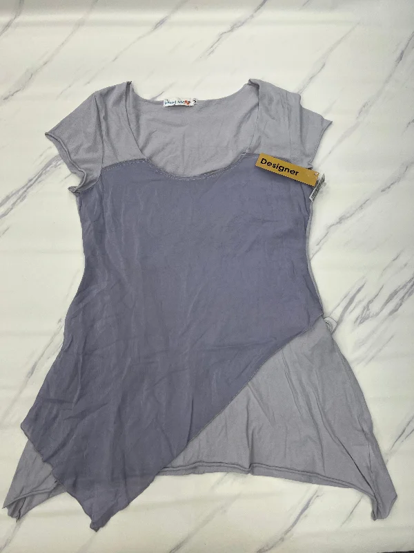 Stock Clearance Top Short Sleeve Designer By Johnny Was In Purple, Size: M