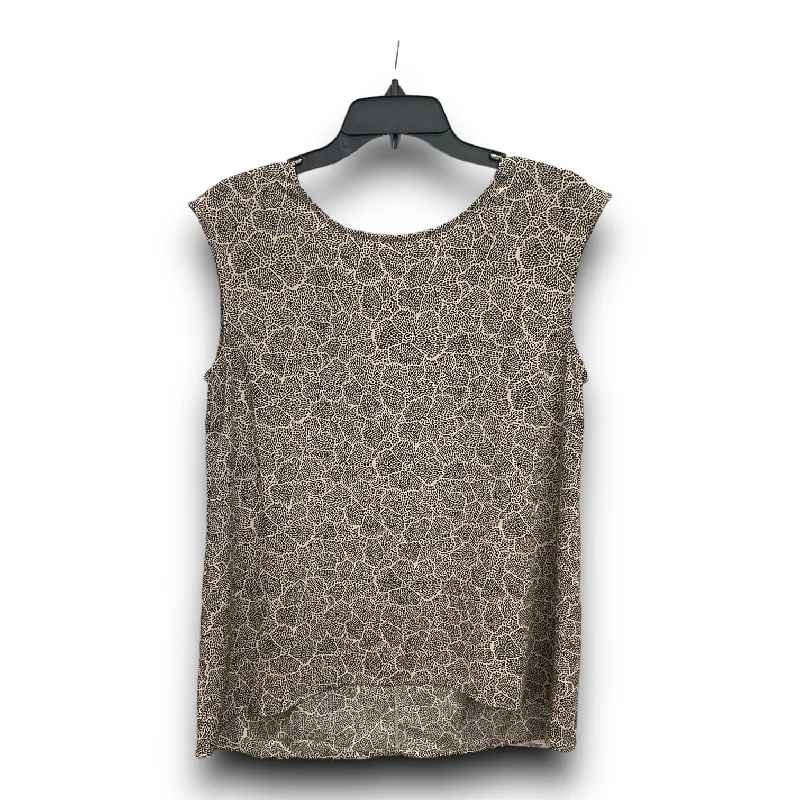 Great Bargains Top Sleeveless By Halogen In Black & Tan, Size: S