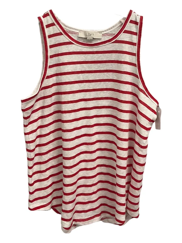 Price Drop Alert Top Sleeveless By Loft In Striped Pattern, Size: M