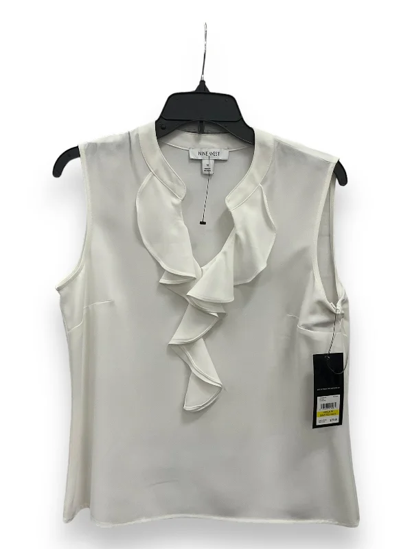 Super Sale Top Sleeveless By Nine West Apparel In White, Size: M