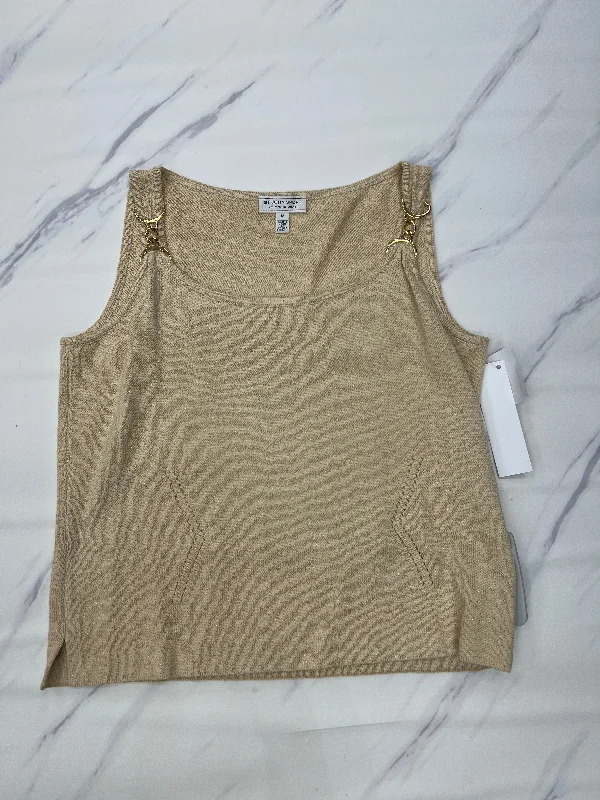 Price Fest Top Sleeveless Designer By St John Collection In Gold, Size: M