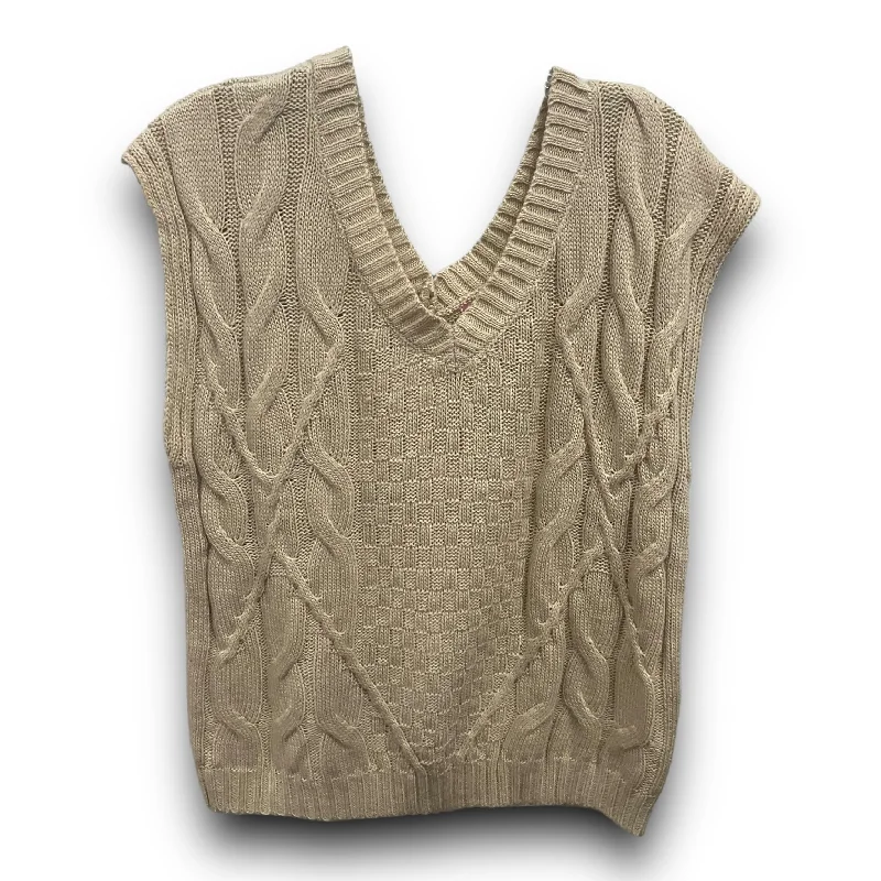 Quick Sale Vest Sweater By Andree By Unit In Brown, Size: S