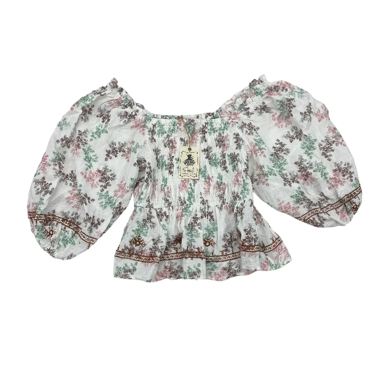 Act Fast WHITE TOP 3/4 SLEEVE by EASEL Size:S