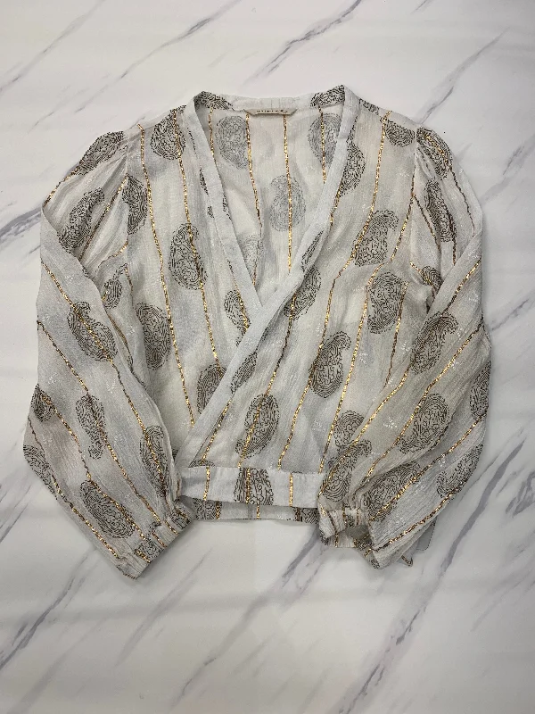 Steals and Deals White Top 3/4 Sleeve Soft Surroundings, Size S