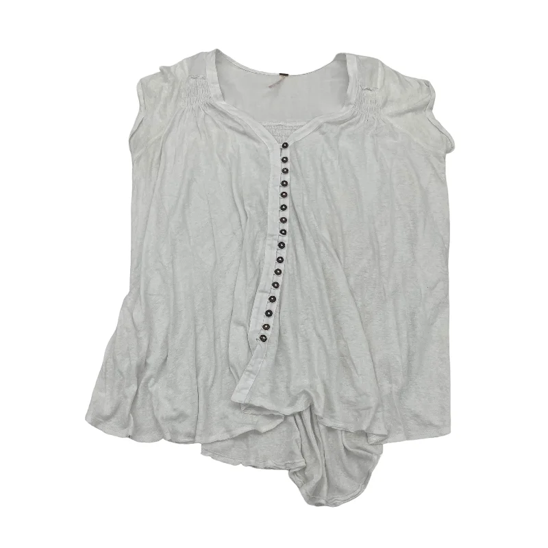 Great Bargains White Top Short Sleeve Free People, Size Xs