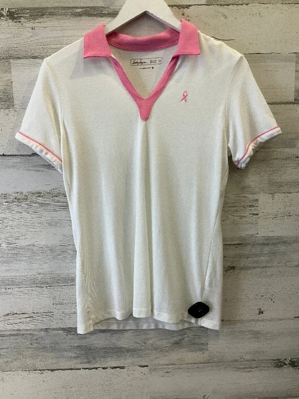 Weekend Flash Sale White Top Short Sleeve Lady Hagen, Size M