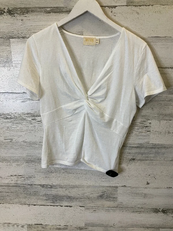 Unbeatable Prices White Top Short Sleeve Nation, Size S