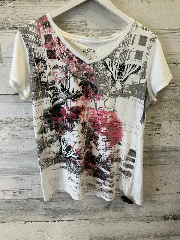 Special Buy White Top Short Sleeve Style And Company, Size Petite L