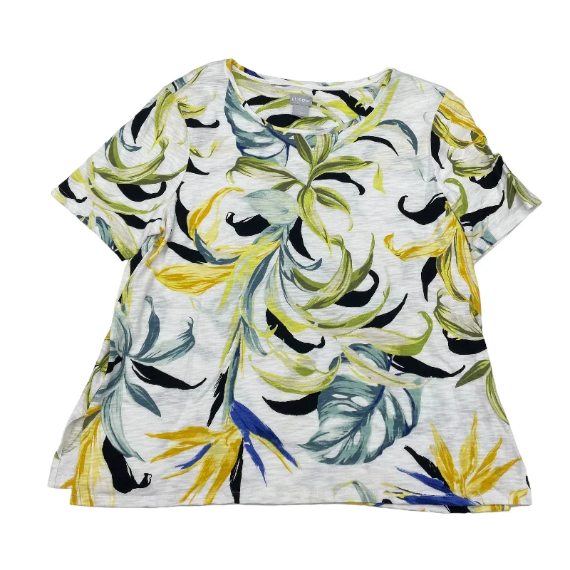 Best Deals WHITE & YELLOW CHICOS TOP SS, Size PETITE L