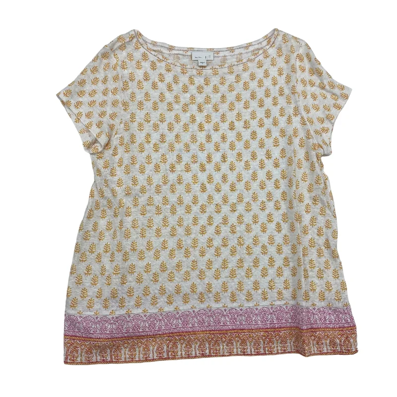 Lowest Price WHITE & YELLOW J. JILL TOP SS, Size S