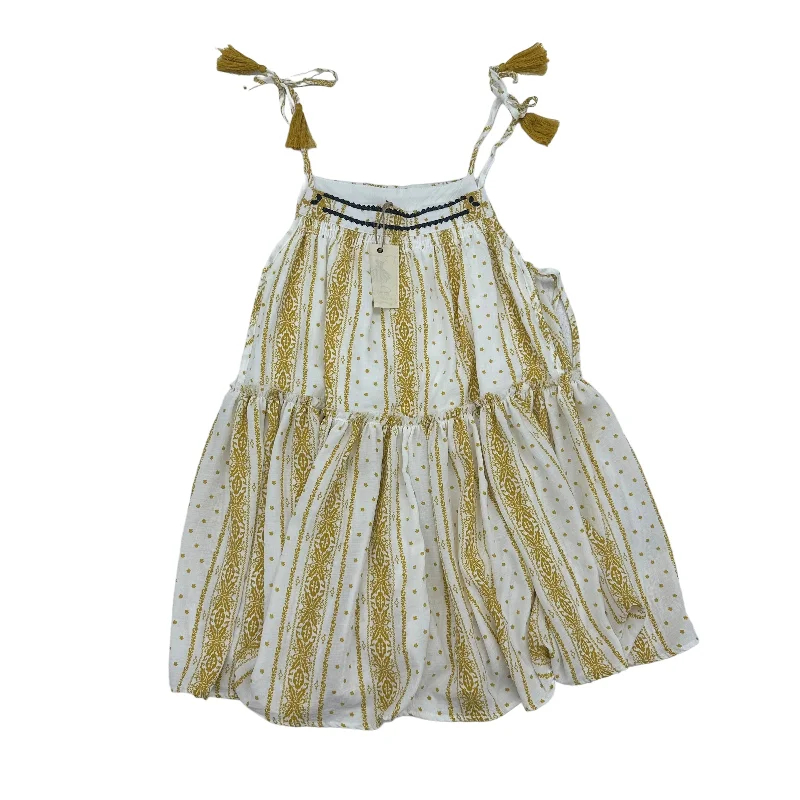 Special Price WHITE & YELLOW TUNIC SLEEVELESS by EASEL Size:S