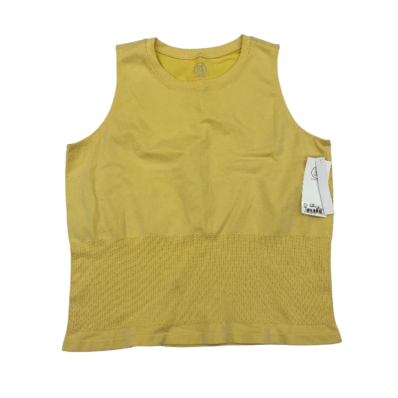 Deal of the Day YELLOW ATHLETIC TANK TOP by SAGE Size:L