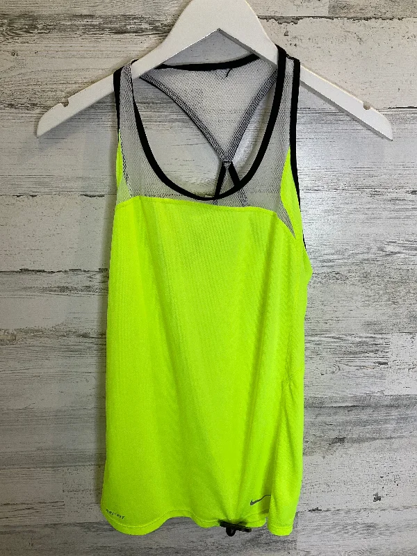 Closeout Yellow Athletic Tank Top Nike Apparel, Size S