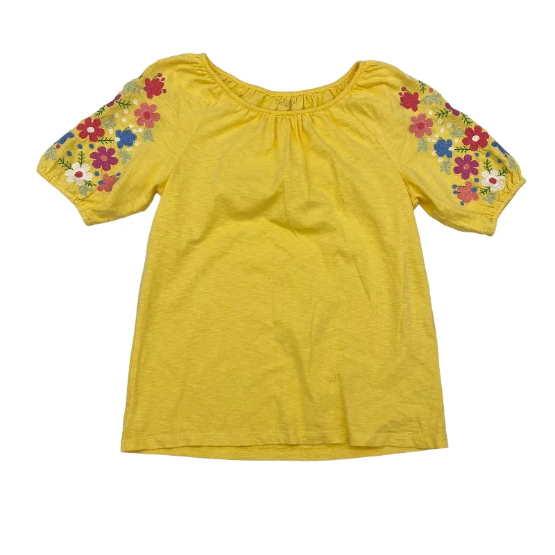 Limited Stock YELLOW TALBOTS TOP SS, Size PETITE   S