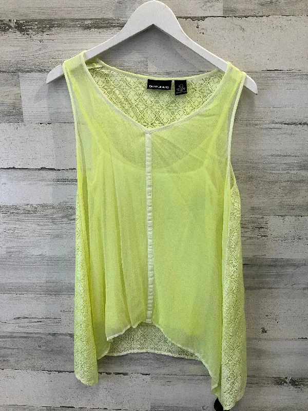 Steals and Deals Yellow Top 2pc Sleeveless Dkny, Size M