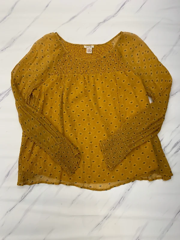 Daily Deals Yellow Top Long Sleeve Sundance, Size L