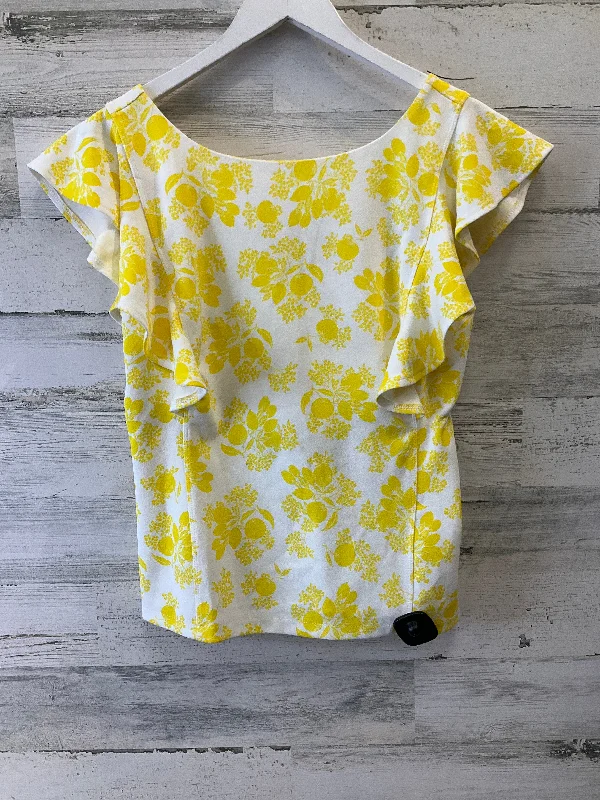 Weekend Deal Yellow Top Short Sleeve Ann Taylor, Size S
