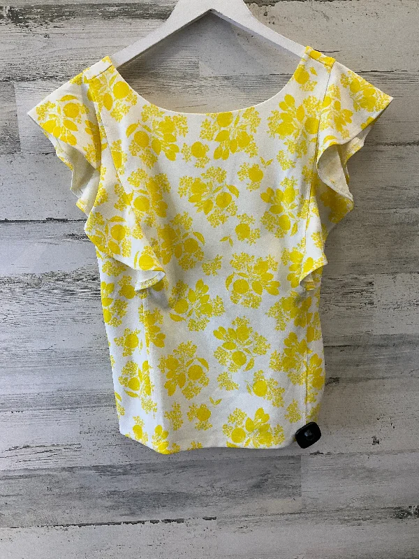 Super Sale Yellow Top Short Sleeve Ann Taylor, Size S