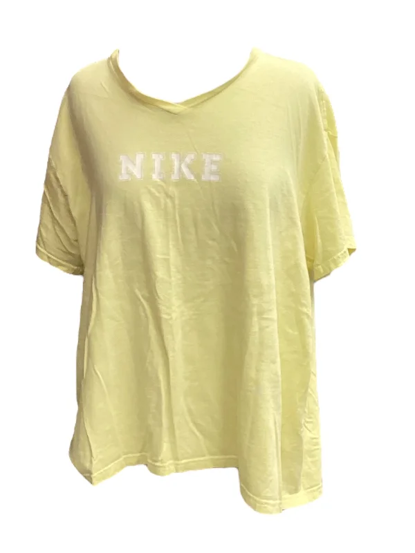 Doorbuster Deal Yellow Top Short Sleeve Nike, Size Xl