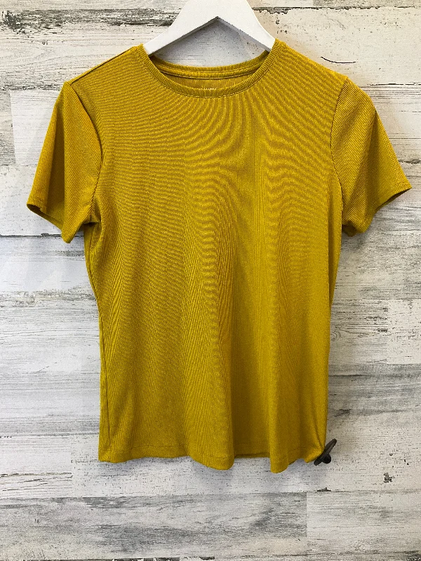 Midnight Sale Yellow Top Short Sleeve Nine West, Size S