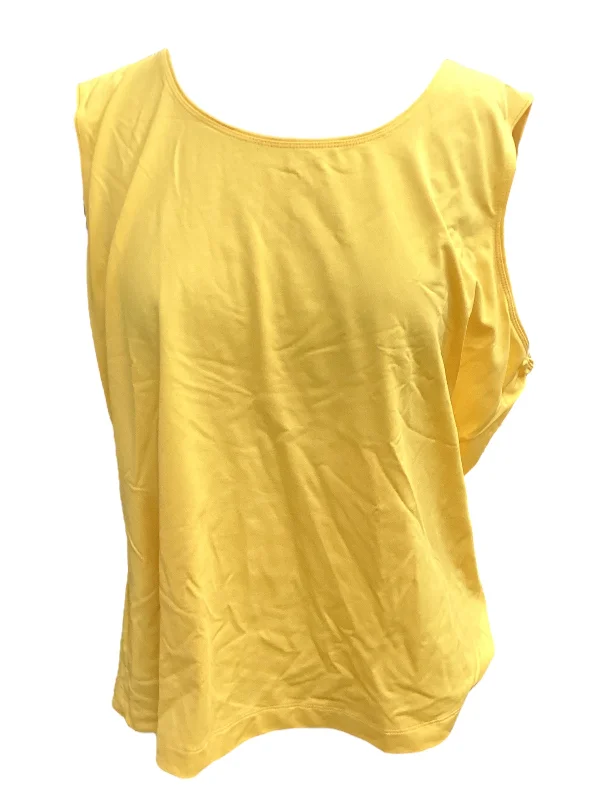 Unbeatable Prices Yellow Top Sleeveless Laura Ashley, Size Xl
