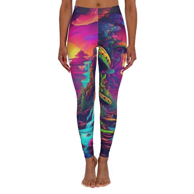 Exclusive Deal Alien World Awaits - Women's Spandex Leggings (AOP)