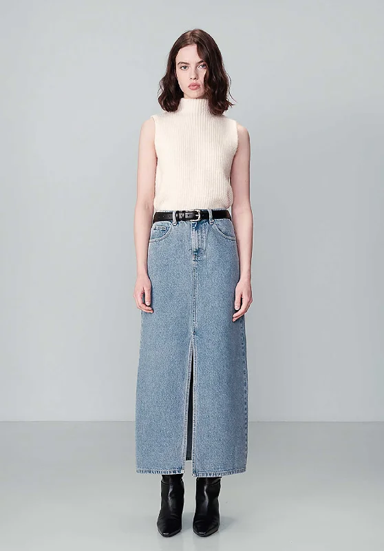 Weekend Deal Denim Skirt Noham Nohame Bleu