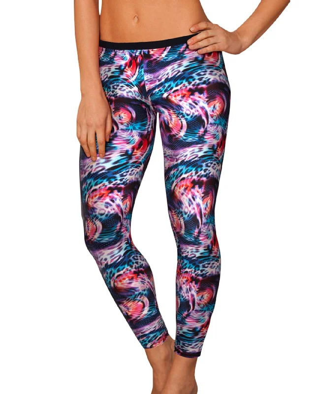 Don't Wait Free Sport by Gottex Tiger Wave Swim Leggings
