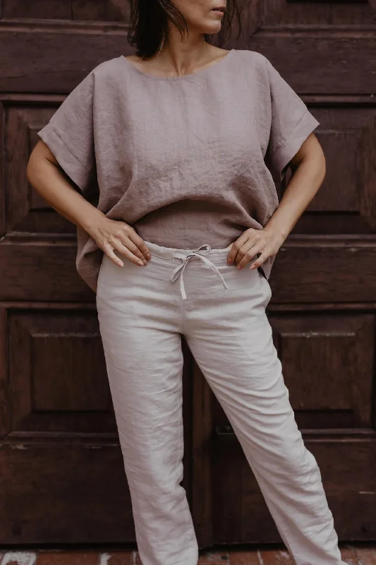 Steals and Deals Linen pants Malmo M Cream