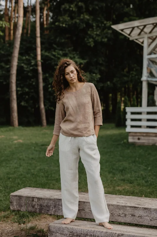 Great Deals Linen pants Malmo XS Striped