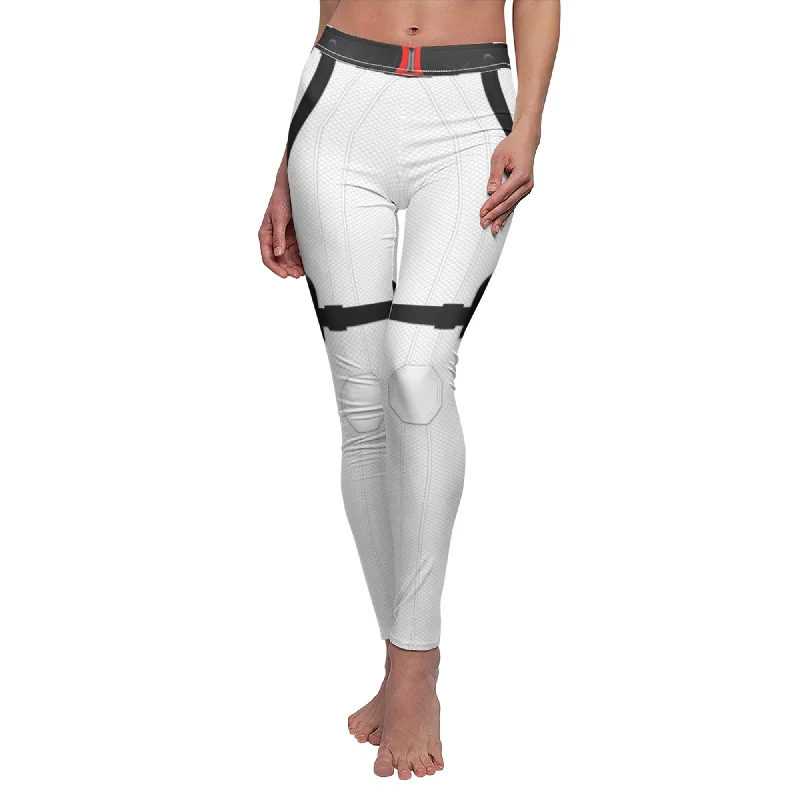 Discount Days Natasha Romanoff White Legging, Black Widow Costume