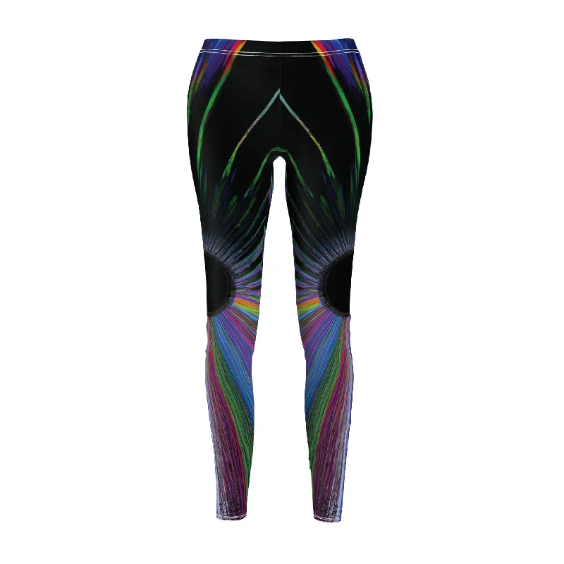 Extra Savings Rainbow Black Hole - Women's Cut & Sew Casual Leggings (AOP)