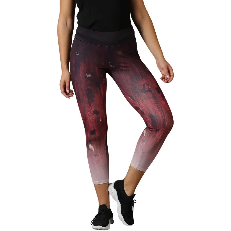 Best Bargains Women's Skin fit Digital printed Training Tights with Elasticated waist & Zipper pocket.